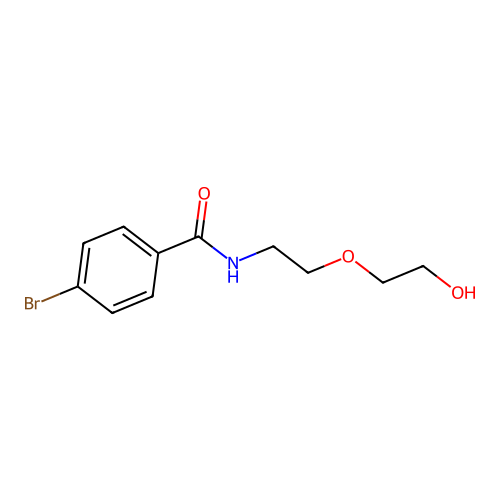4-bromo-N-[2-(2-hydroxyethoxy)ethyl]benzamide structure