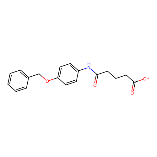 5-Oxo-5-(4-phenylmethoxyanilino)pentanoic acid structure
