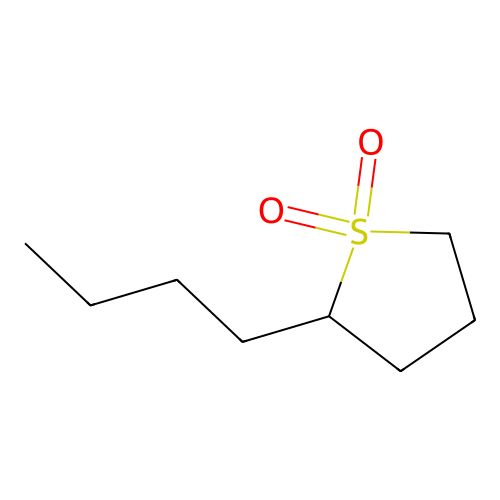 2-n-Butylthiolane, S,S-dioxide structure
