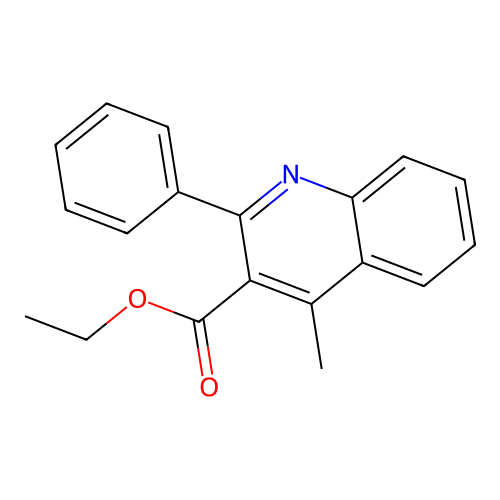 Ethyl 4-methyl-2-phenylquinoline-3-carboxylate structure