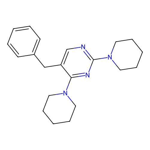 5-Benzyl-2,4-di(piperidin-1-yl)pyrimidine structure