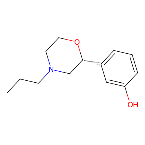 (R)-3-(4-propylmorpholin-2-yl)phenol structure