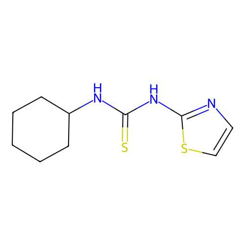 1-Cyclohexyl-3-(1,3-thiazol-2-yl)thiourea structure