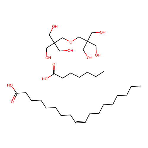 Dipentaerythritol enanthylate, oleate structure