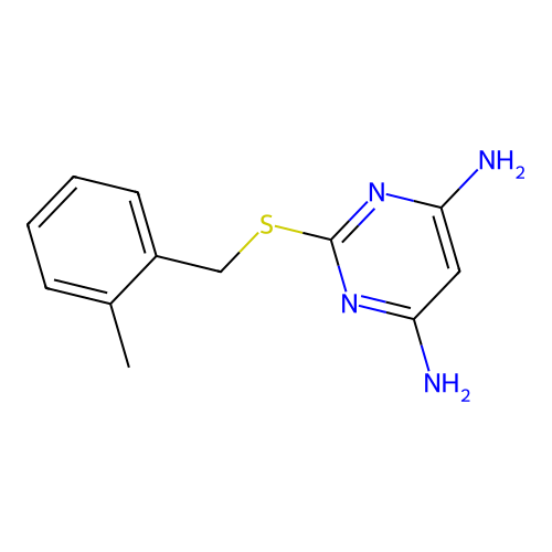 2-[(2-Methylphenyl)methylthio]pyrimidine-4,6-diamine structure