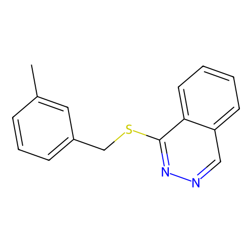 [(3-Methylphenyl)methylthio]phthalazine structure