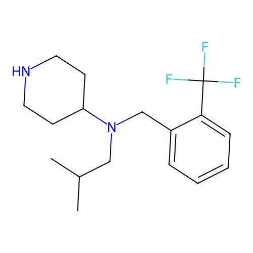 N-Isobutyl-N-(2-(trifluoromethyl)benzyl)piperidin-4-amine structure