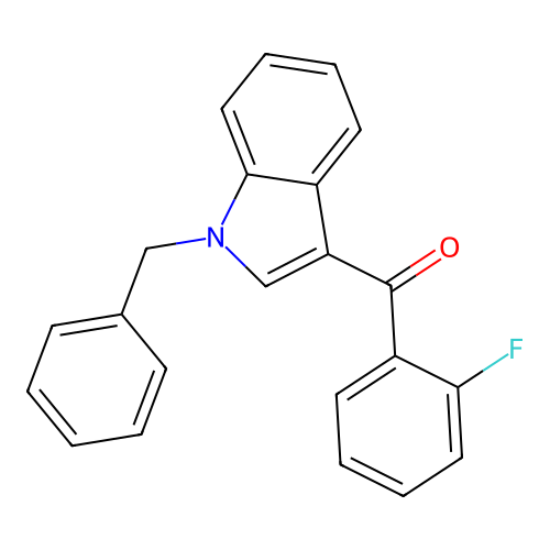 (1-benzyl-1H-indol-3-yl)(2-fluorophenyl)methanone structure