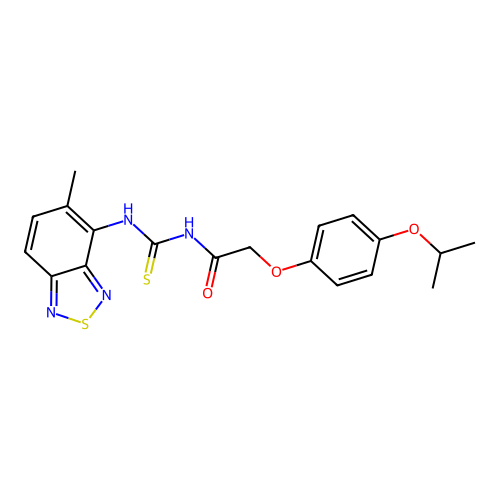 2-(4-isopropoxyphenoxy)-N-((5-methylbenzo[c][1,2,5]thiadiazol-4-yl)carbamothioyl)acetamide structure