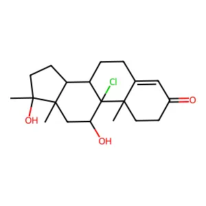 Chlorodihydroxyandrostenone structure