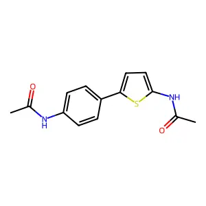 Acetamide, N-(5-(4-(acetylamino)phenyl)-2-thienyl)- structure