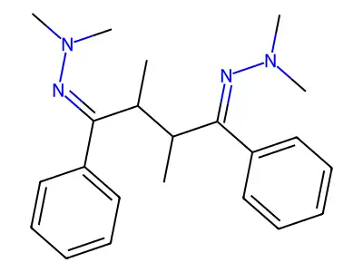 N-[(Z)-[(4E)-4-(dimethylhydrazinylidene)-2,3-dimethyl-1,4-diphenylbutylidene]amino]-N-methylmethanamine structure