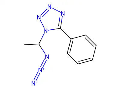 1-(1-Azidoethyl)-5-phenyltetrazole structure
