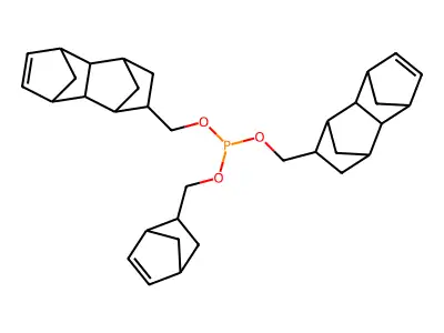 (5-Norbornen-2-ylmethyl) bis((1,2,3,4,4a,5,8,8a-octahydro-1,4:5,8-dimethanolnaphth-2-yl)methyl) phosphite structure
