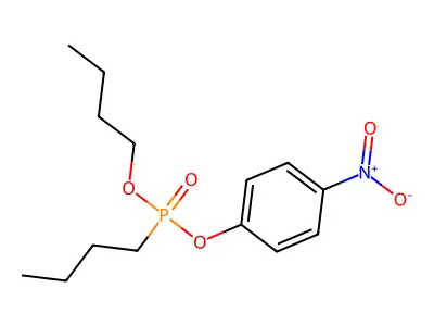 Butyl 4-nitrophenyl butylphosphonate structure
