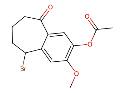 (9-Bromo-2-methoxy-5-oxo-6,7,8,9-tetrahydrobenzo[7]annulen-3-yl) acetate structure