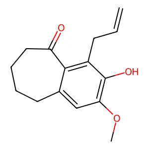 3-Hydroxy-2-methoxy-4-prop-2-enyl-6,7,8,9-tetrahydrobenzo[7]annulen-5-one structure