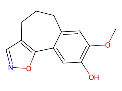 8-Methoxy-5,6-dihydro-4H-benzo(3,4)cyclohepta(1,2-d)isoxazol-9-ol structure