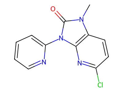 1H-Imidazo(4,5-b)pyridin-2(3H)-one, 5-chloro-1-methyl-3-(2-pyridyl)- structure