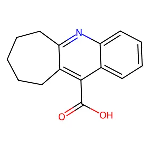 7,8,9,10-Tetrahydro-6H-cyclohepta(b)quinoline-11-carboxylic acid structure