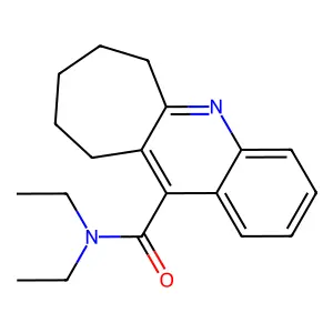 N,N-Diethyl-7,8,9,10-tetrahydro-6H-cyclohepta(b)quinoline-11-carboxamide structure