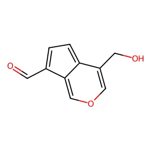 Cyclopenta(c)pyran-7-carboxaldehyde, 4-(hydroxymethyl)- structure
