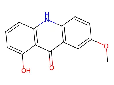 9(10H)-Acridinone, 1-hydroxy-7-methoxy- structure