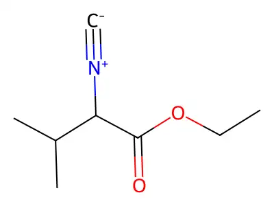 Ethyl 2-isocyano-3-methylbutanoate structure