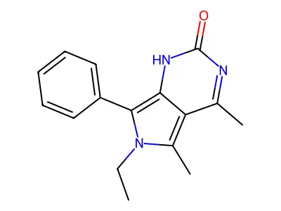 6H-Pyrrolo(3,4-d)pyrimidin-2(1H)-one, 4,5-dimethyl-6-ethyl-7-phenyl- structure
