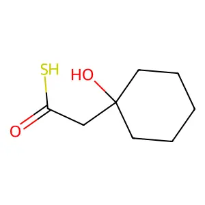 2-(1-hydroxycyclohexyl)ethanethioic S-acid structure