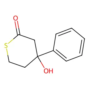 4-Hydroxy-4-phenylthian-2-one structure