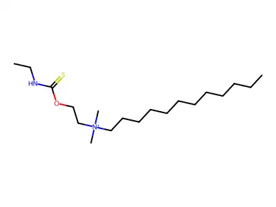 Dodecyl-[2-(ethylcarbamothioyloxy)ethyl]-dimethylazanium structure