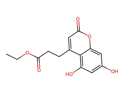 Ethyl 3-(5,7-dihydroxy-2-oxochromen-4-yl)propanoate structure
