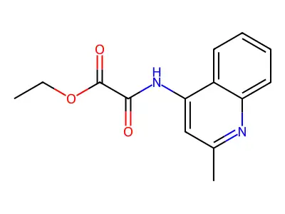 Ethyl 2-((2-methylquinolin-4-yl)amino)-2-oxoacetate structure