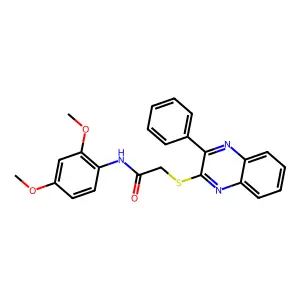 N-(2,4-dimethoxyphenyl)-2-[(3-phenylquinoxalin-2-yl)sulfanyl]acetamide structure