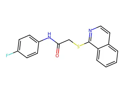 N-(4-Fluorophenyl)-2-(isoquinolin-1-ylsulfanyl)acetamide structure