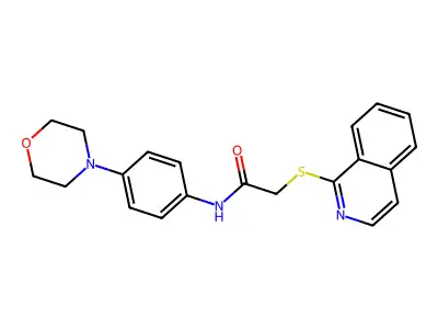 2-(Isoquinolin-1-ylsulfanyl)-N-[4-(morpholin-4-YL)phenyl]acetamide structure