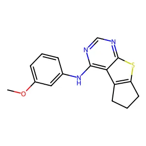 N-(3-methoxyphenyl)-6,7-dihydro-5H-cyclopenta[4,5]thieno[2,3-d]pyrimidin-4-amine structure