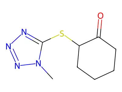 2-((1-Methyl-1h-tetrazol-5-yl)thio)cyclohexan-1-one structure