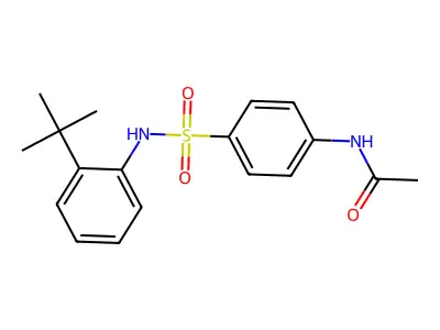 N-[4-[(2-tert-butylphenyl)sulfamoyl]phenyl]acetamide structure