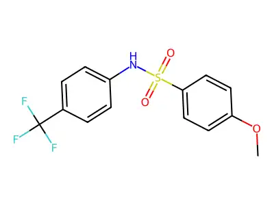 4-methoxy-N-[4-(trifluoromethyl)phenyl]benzenesulfonamide structure