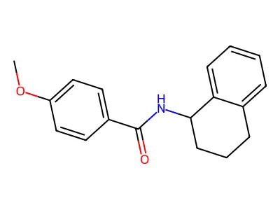 4-methoxy-N-(1,2,3,4-tetrahydronaphthalen-1-yl)benzamide structure