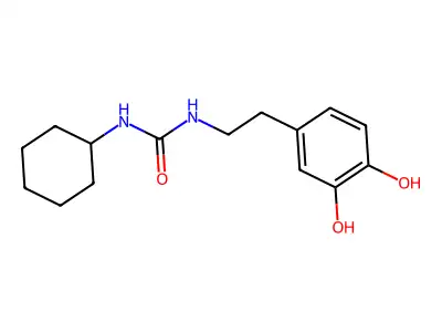 N-Cyclohexyl-N'-[2-(3,4-dihydroxyphenyl)ethyl]urea structure
