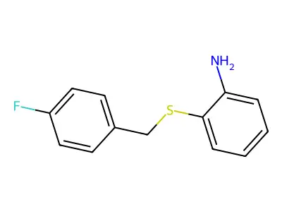 2-[(4-Fluorophenyl)methylsulfanyl]aniline structure