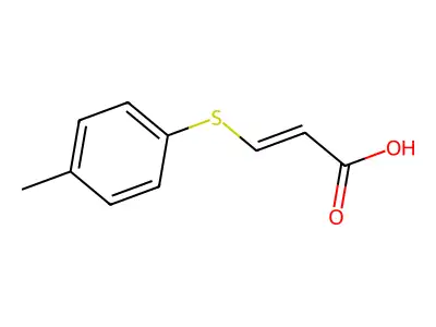 (2Z)-3-[(4-methylphenyl)sulfanyl]prop-2-enoicacid structure