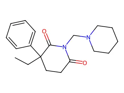 2,6-Piperidinedione, 3-ethyl-3-phenyl-1-(1-piperidinylmethyl)- structure
