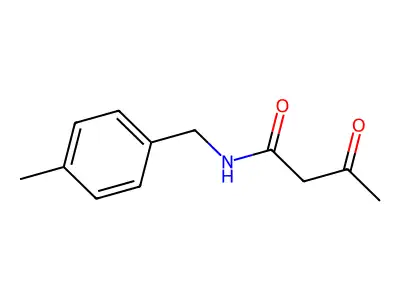 N-[(4-methylphenyl)methyl]-3-oxobutanamide structure