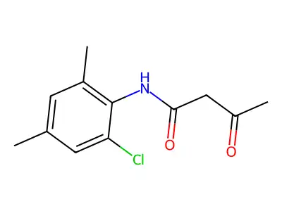 N-(2-chloro-4,6-dimethylphenyl)-3-oxobutanamide structure