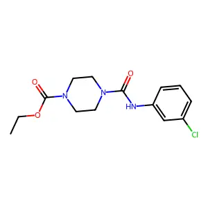 Ethyl 4-[(3-chlorophenyl)carbamoyl]piperazine-1-carboxylate structure