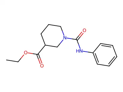 Ethyl 1-(phenylcarbamoyl)piperidine-3-carboxylate structure